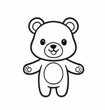 a teddy bear with a big smile.webp